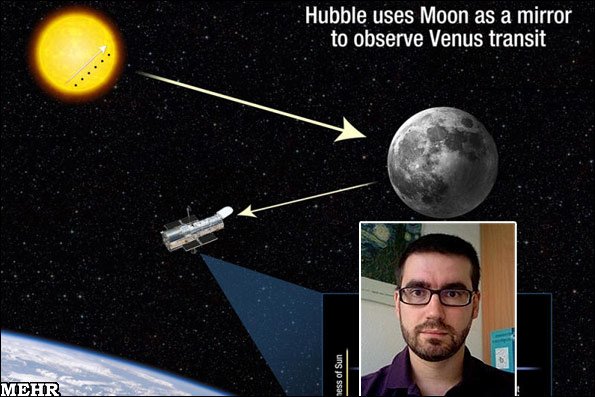 جزئیات نحوه رصد گذر زهره توسط هابل/ وقتی که ماه آینه هابل می شود ! 